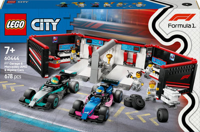 LEGO City F1 Garage met Mercedes-AMG & Alpine Auto's - 60444