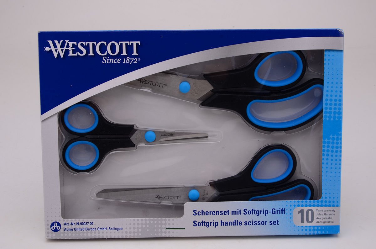 Westcott Easy Grip Roestvrijstalen Scharenset 3-delig