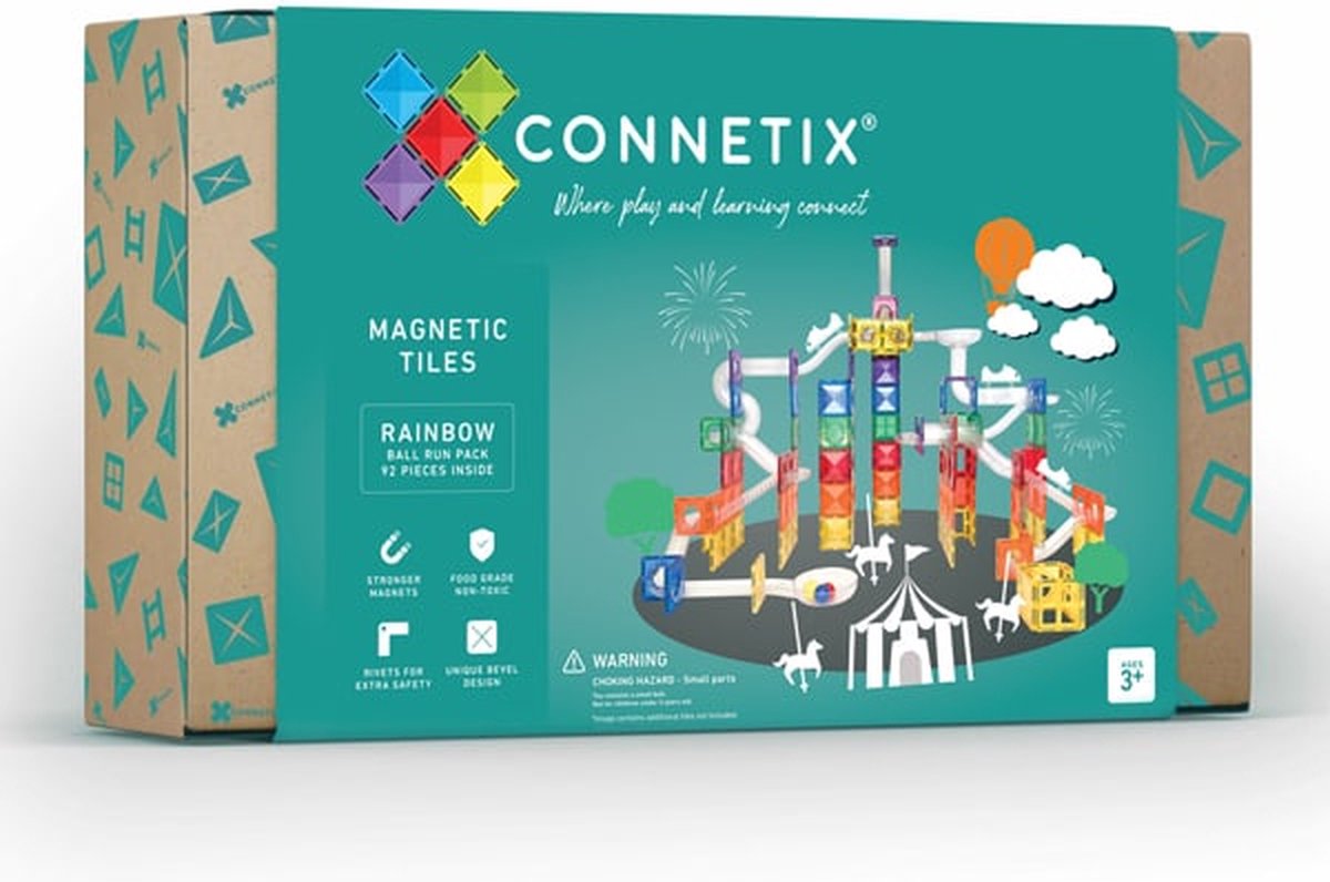 Connetix Baan Run Set - 92-delig Magnetisch Bouwpakket
