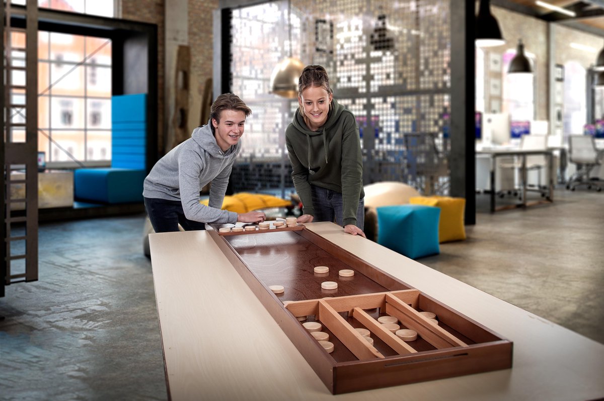 Longfield Luxe Shuffleboard Competition 200x41 cm met Stenen