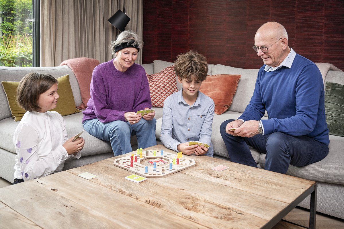 ThysToys Keezen Connect Deluxe Houten Spel - 3-6 Spelers