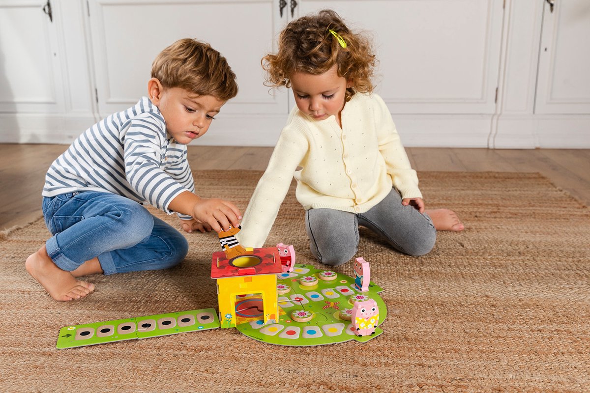 Goula 3 Kleine Biggetjes Houten Spel