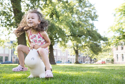 BS Toys Opblaasbare Springkoe voor Kinderen met Pomp