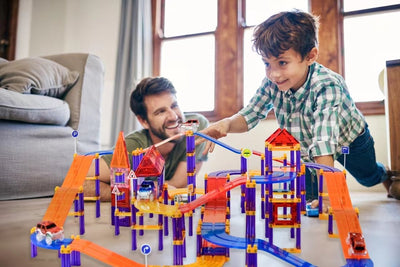 Magnaminds Magnetische Racebaan met Auto - 122-delig