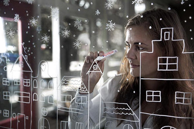 edding 4095 Vloeibare Krijtmarker Wit - Set van 2 - Ronde Punt