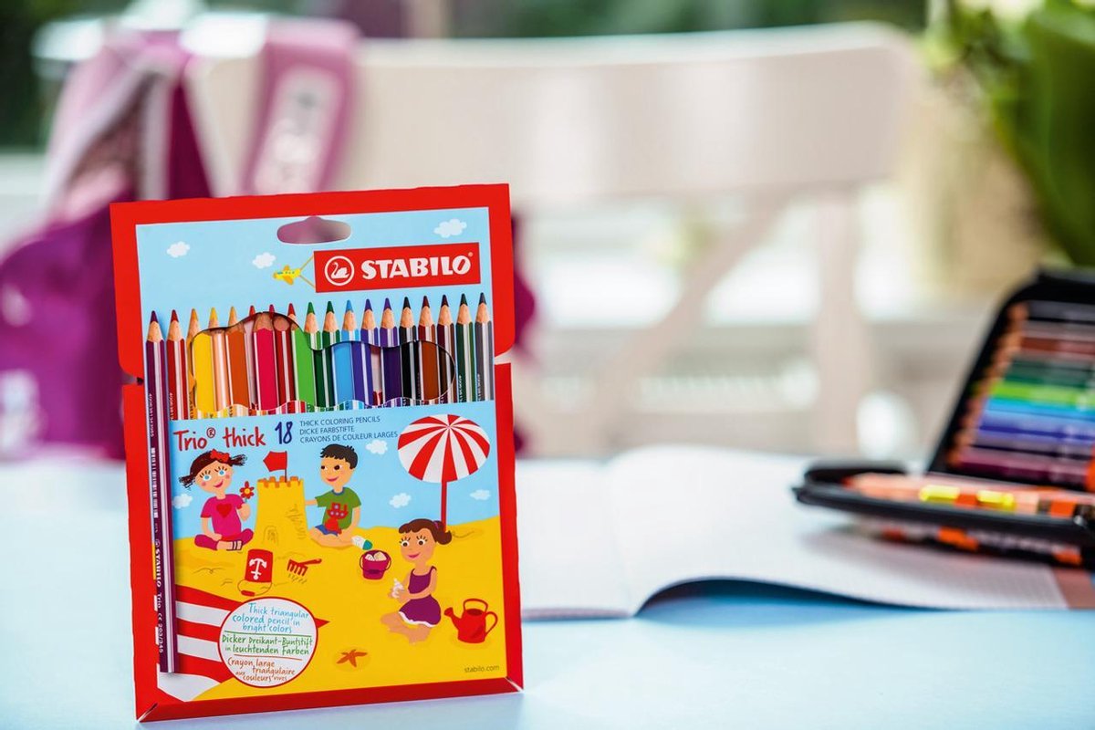 STABILO Trio Dikke Kleurpotloden - Set van 24 Kleuren