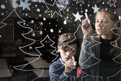 edding 4095 Vloeibare Krijtmarker Wit - Set van 2 - Ronde Punt