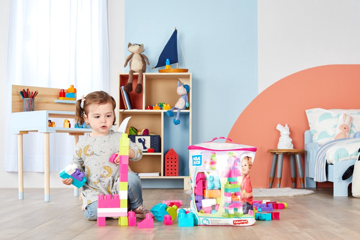 Mega Bloks Roze Bouwstenen Set - 60 Stuks