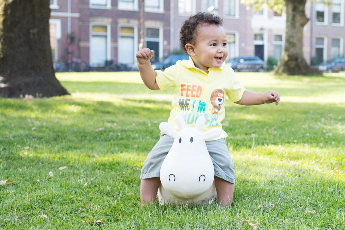 BS Toys Opblaasbare Springkoe voor Kinderen met Pomp