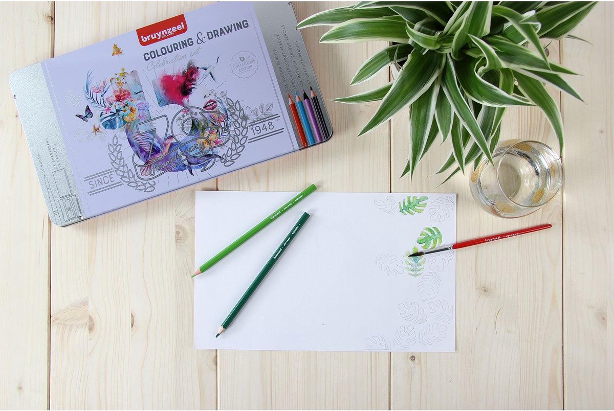 BRUYNZEEL 70-delige Kleurenset: Potloden & Accessoires