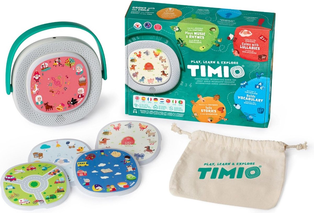 TIMIO Interactieve Audio Box + 5 Schijven - Educatief Speelgoed