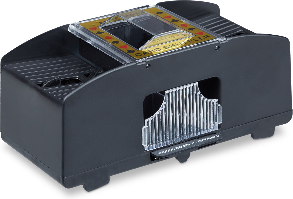 Relaxdays Automatische Kaartenschudder voor 2 Decks