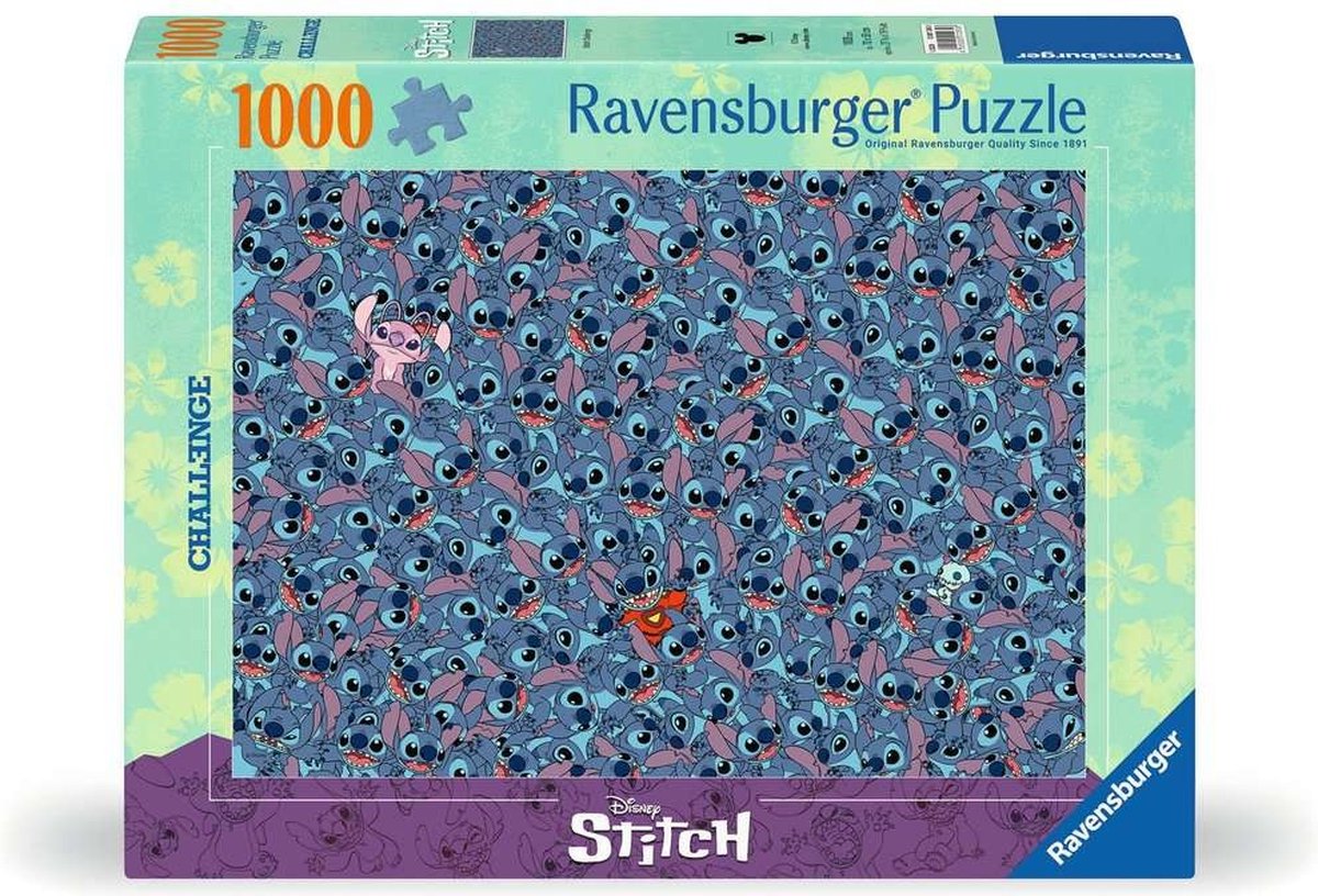 Ravensburger Disney Stitch Uitdaging Puzzel - 1000 Stukken