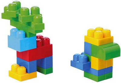Mega Bloks Middelgrote Blauwe Bouwblokken Set - 60 Stuks