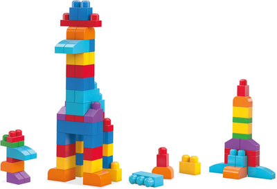 Mega Bloks Middelgrote Blauwe Bouwblokken Set - 60 Stuks
