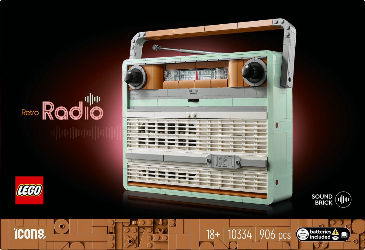 LEGO Icons Retro Draagbare Radio - 10334
