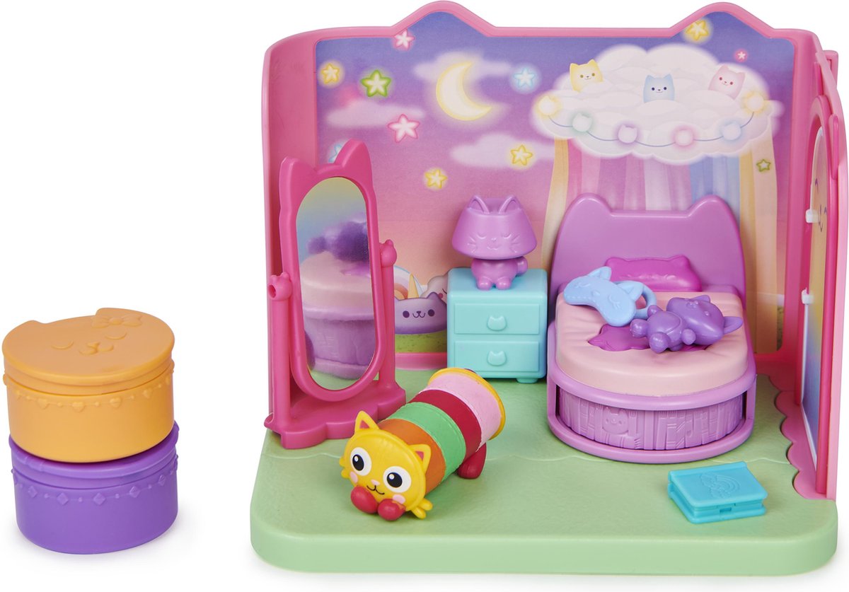 Gabby's Poppenhuis Sweet Dreams Slaapkamer Set met Kat