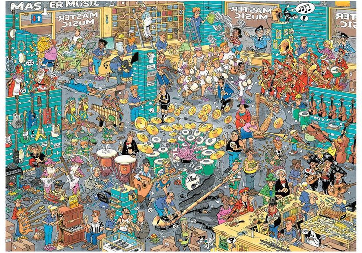 Jan van Haasteren Muziekwinkel & Vakantiepuzzels 2x1000 stukjes