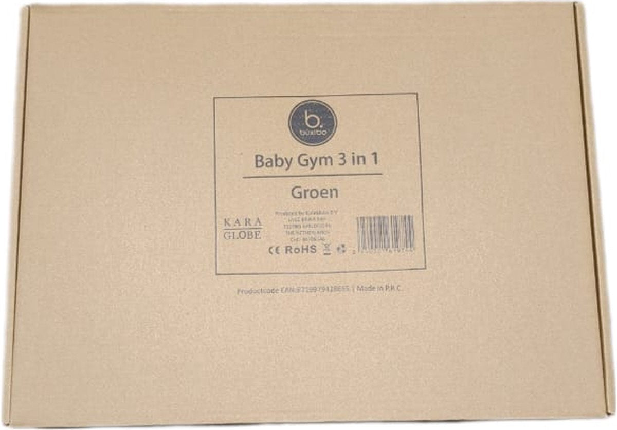 Buxibo 3-in-1 Baby & Peuter Gym met Muziek en Spiegel - Groen