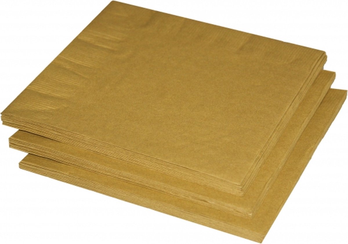 Sans marque 40x Gouden Servetten 33 x 33 cm