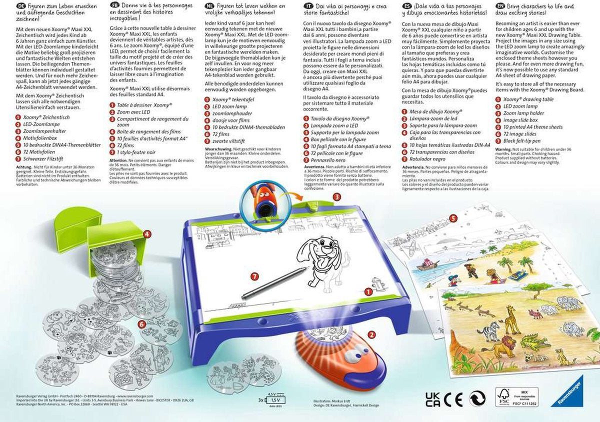 Ravensburger Xoomy Maxi Tekentafel voor Creatieve Kids