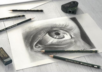 Faber-Castell 9000 Grafietpotloden in Blik - Set van 6