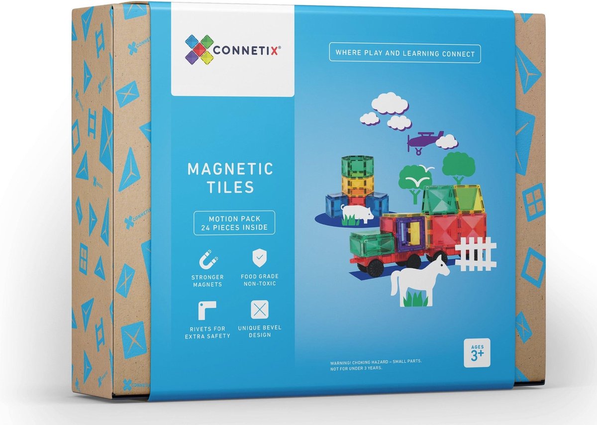 Connetix Baan Run Set - 92-delig Magnetisch Bouwpakket