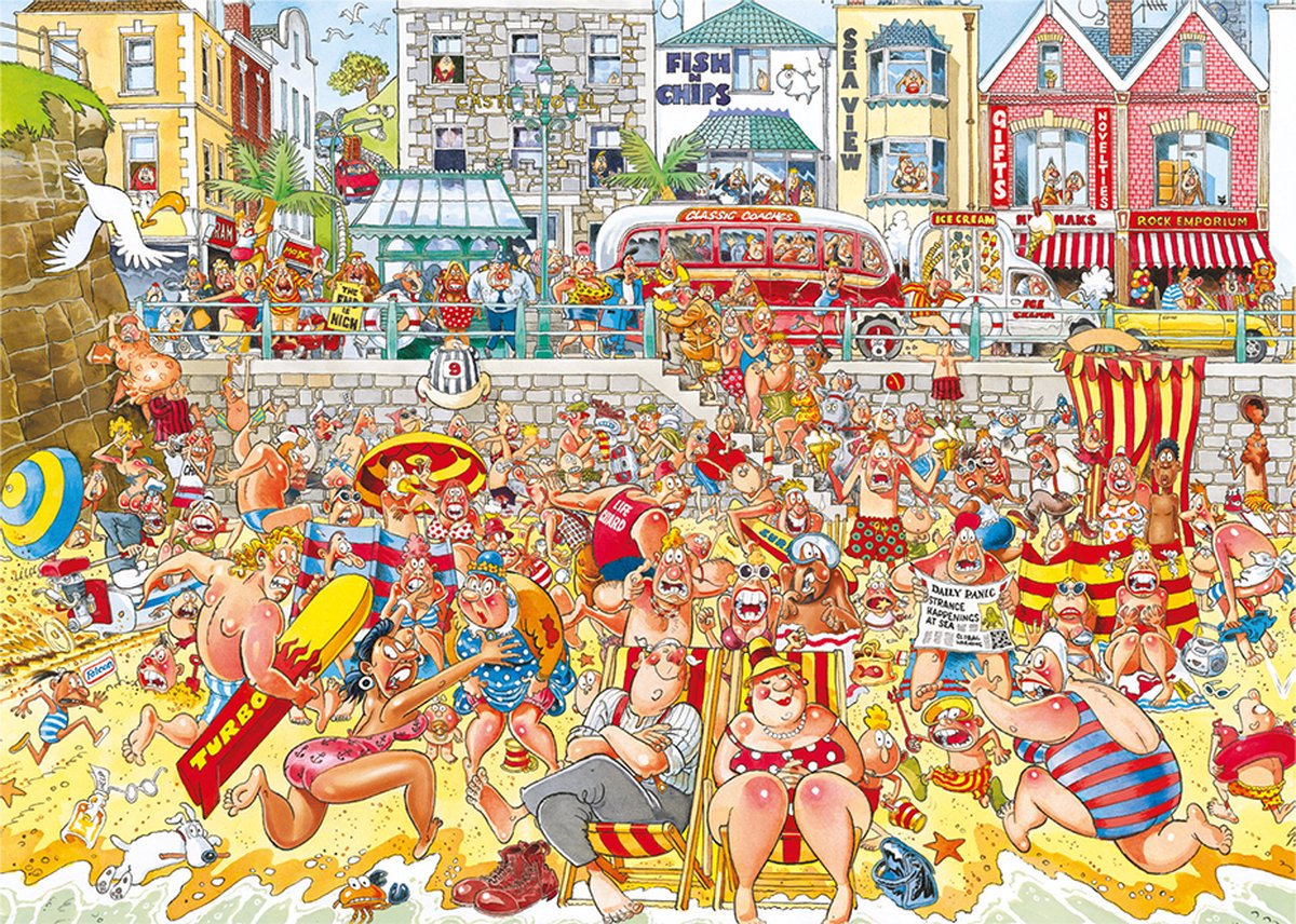 Wasgij Retro Original 8 - Overstroming! Puzzel - 1000 Stuks