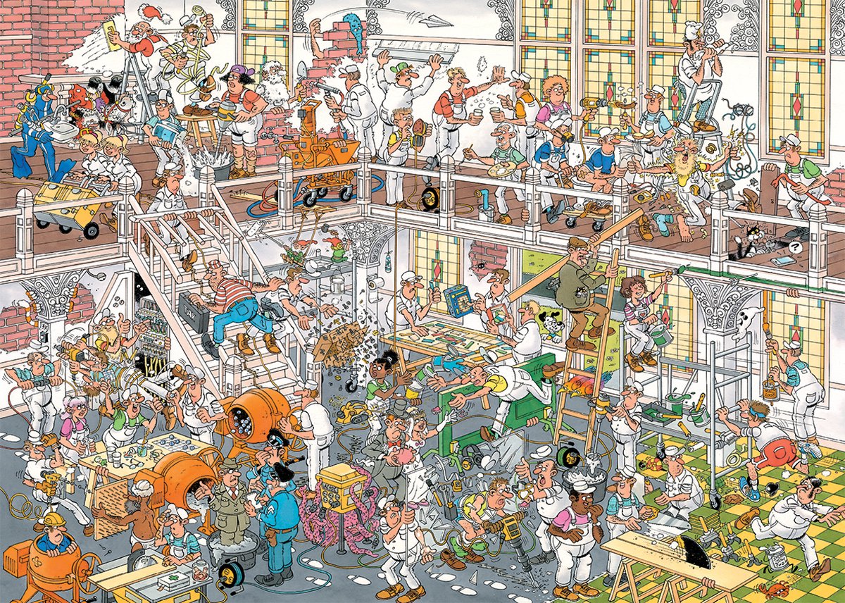 Jan van Haasteren - Doe Het Zelf Fiasco - Puzzel 2x1000 Stukjes