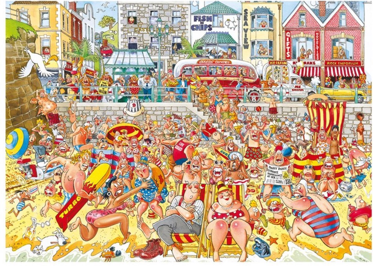 Wasgij Retro Original 8 - Overstroming! Puzzel - 1000 Stuks