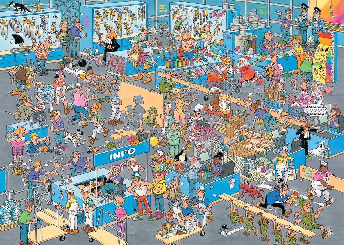 Jan van Haasteren - Doe Het Zelf Fiasco - Puzzel 2x1000 Stukjes