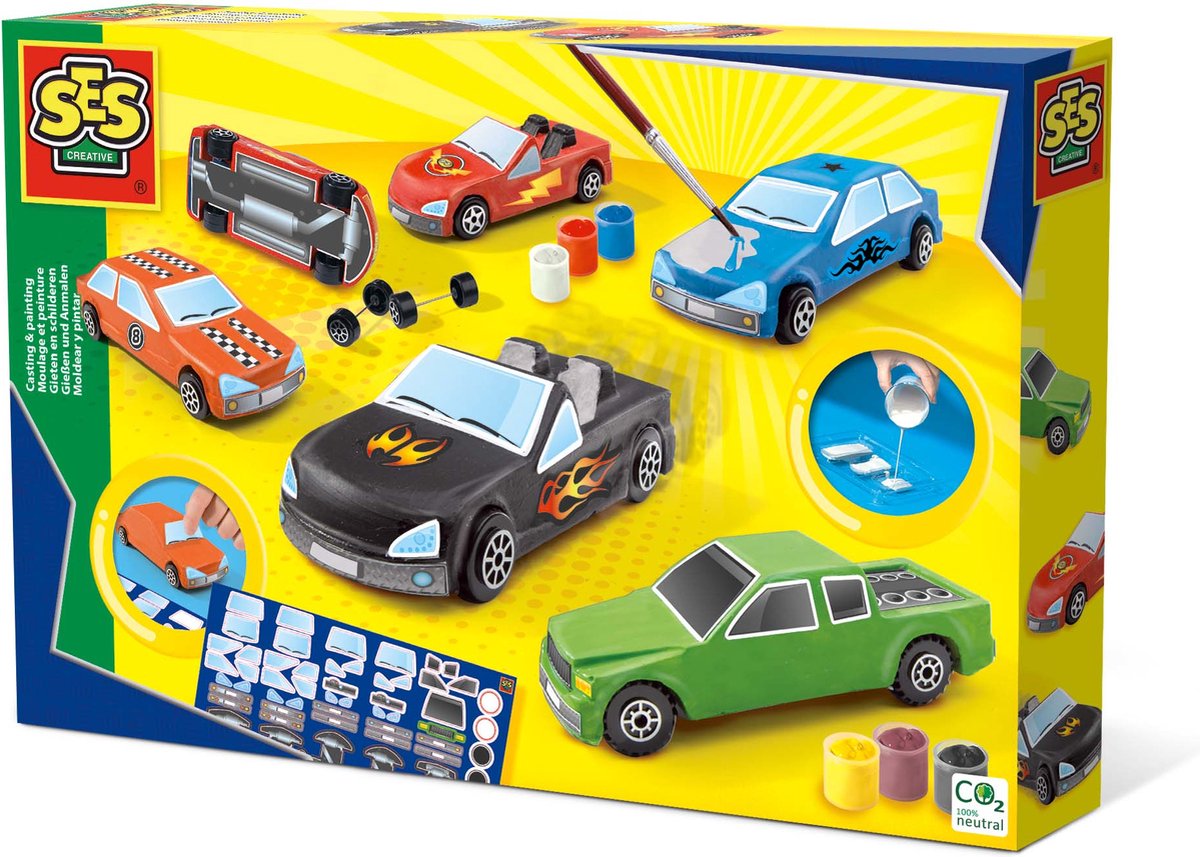 SES Creatief Giet- en Verfset - Auto's
