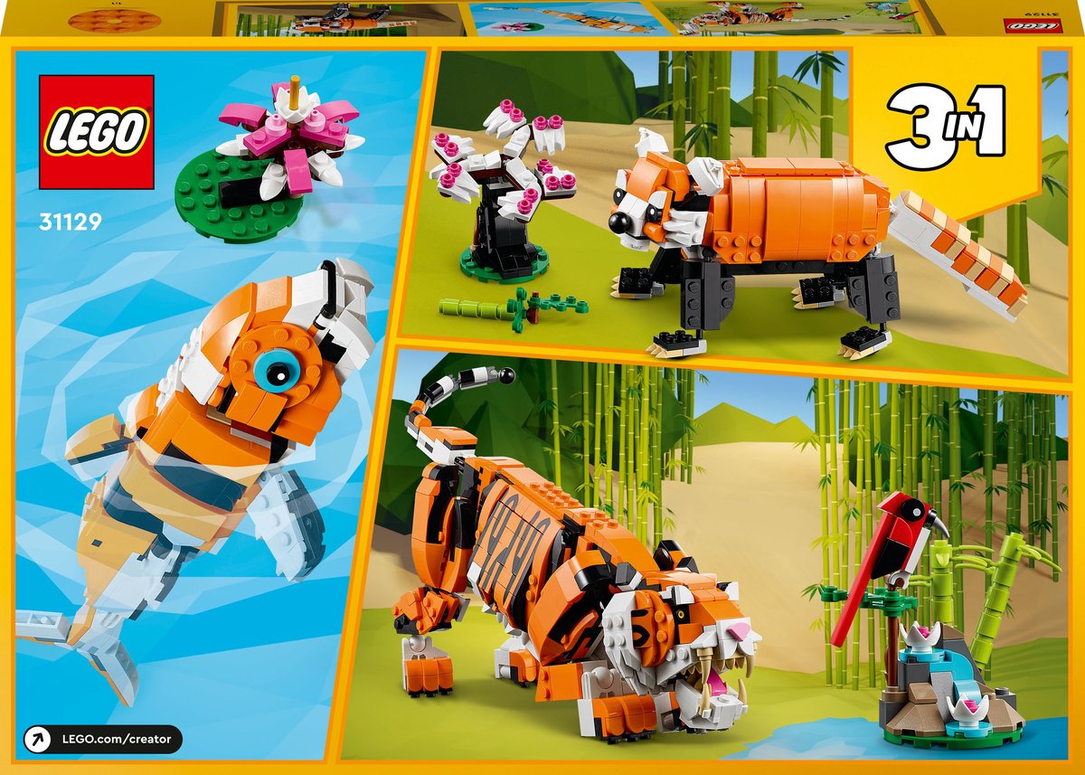 LEGO Creator 3-in-1 Majestueuze Tijger - 31129