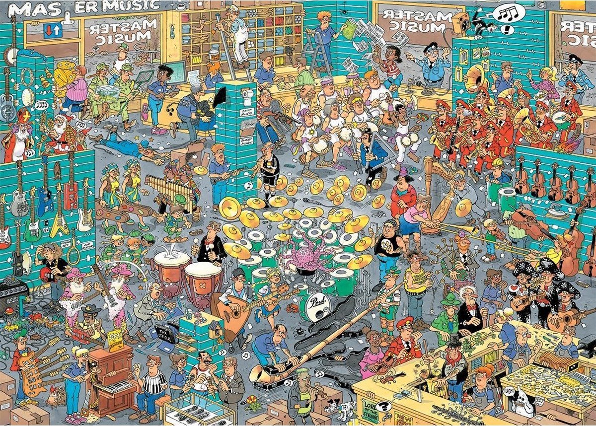 Jan van Haasteren Muziekwinkel & Vakantiepuzzels 2x1000 stukjes