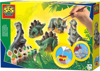 SES Dinosaurus Gieten en Schilderen Creatief Set