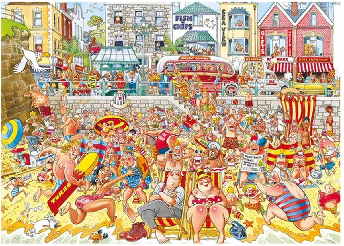 Wasgij Retro Original 8 - Overstroming! Puzzel - 1000 Stuks