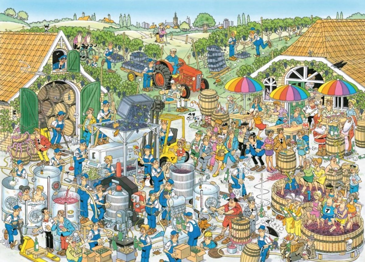 Jan van Haasteren Puzzel 1000 Stukjes - Wijnbouw Exploitatie