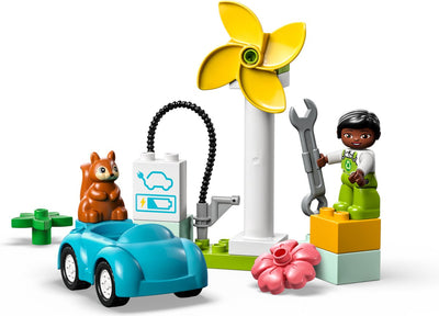 LEGO DUPLO Mijn Stad Windmolen en Elektrische Auto - 10985