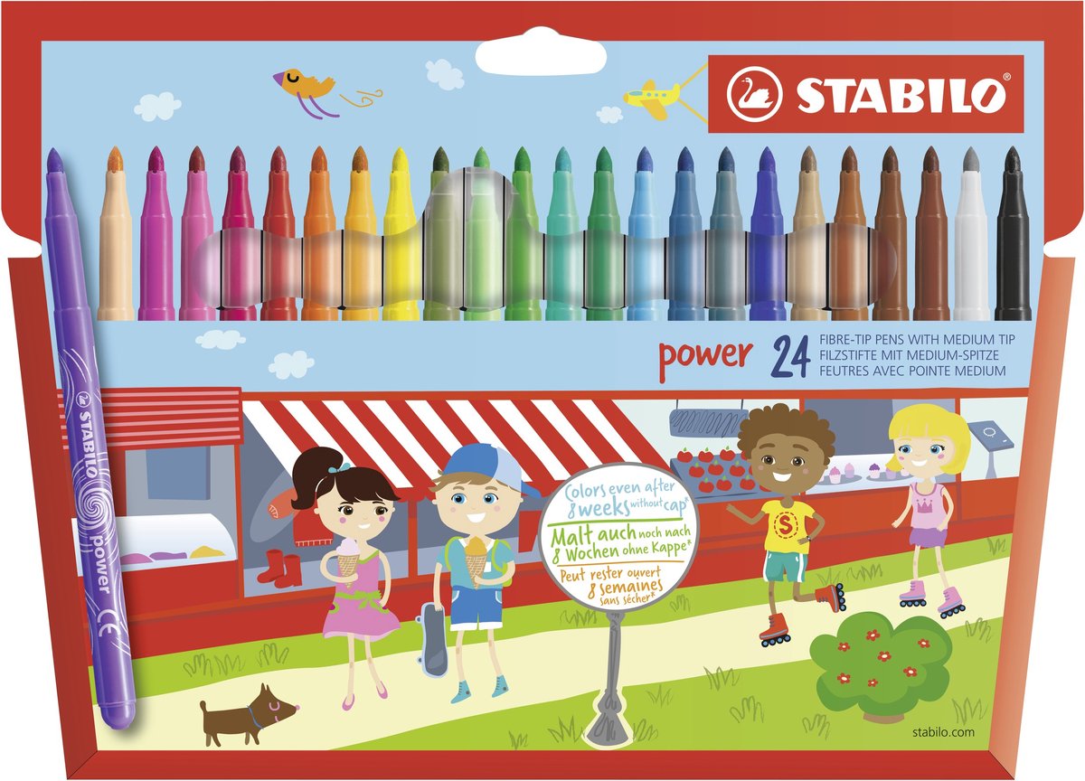 STABILO Power 24 Viltstiften - Set in Etui