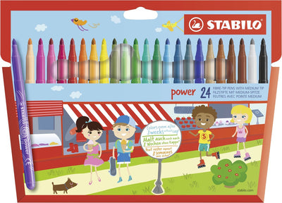 STABILO Power 24 Viltstiften - Set in Etui