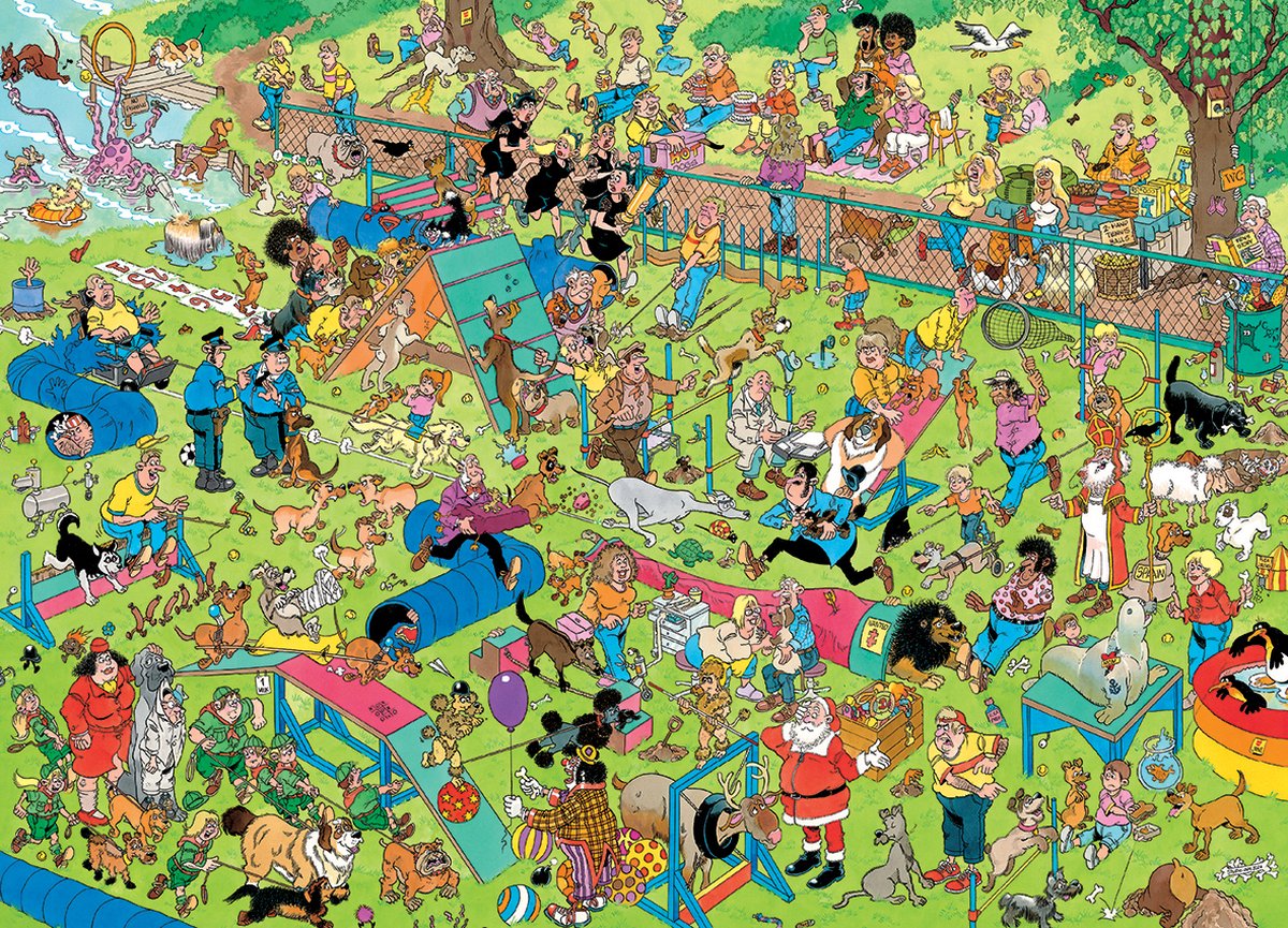 Jan van Haasteren - Hondenroute Puzzel 1000 Stukjes