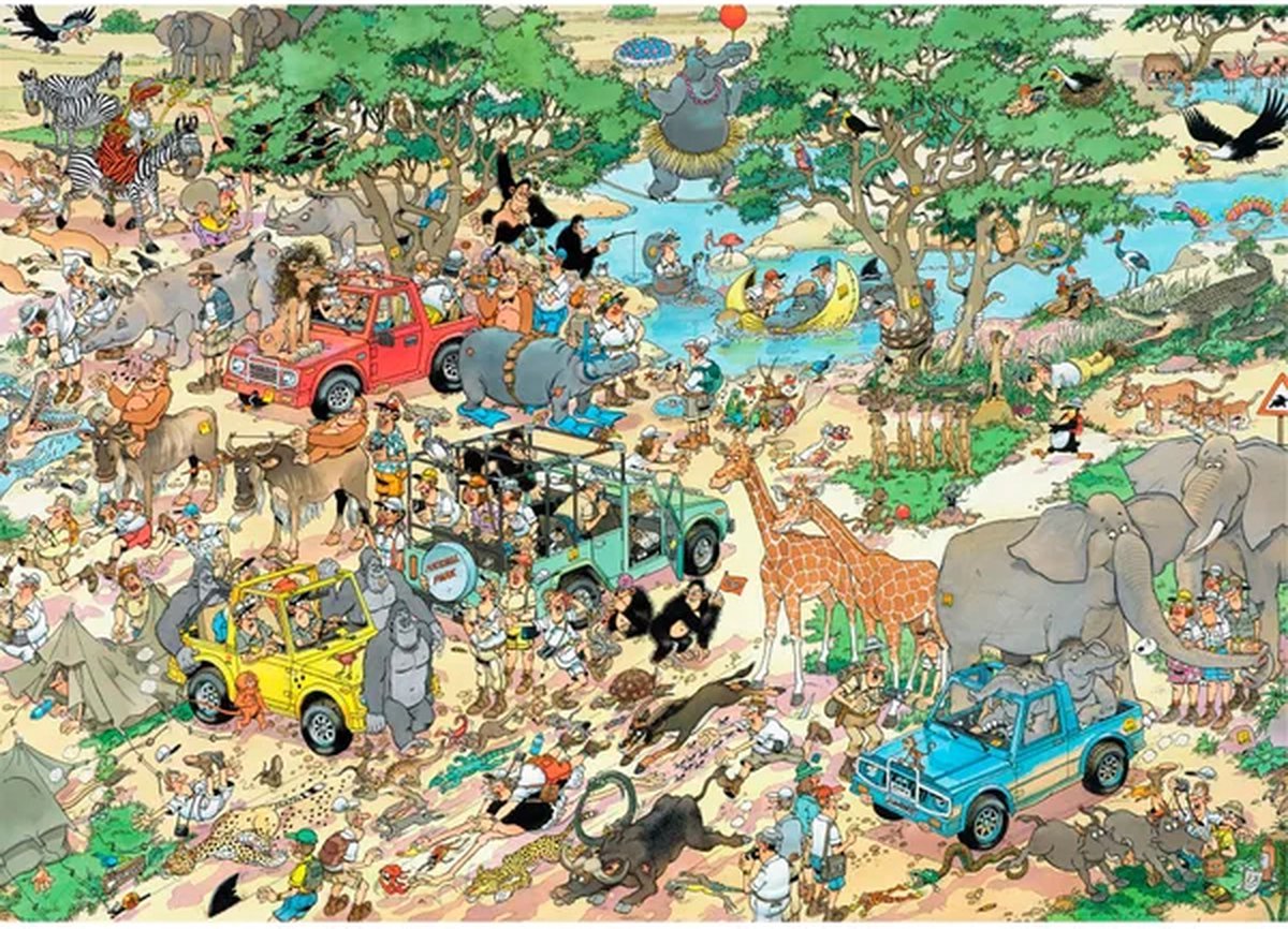 Jan van Haasteren Puzzelset Safari & Storm - 2x1000 Stukjes