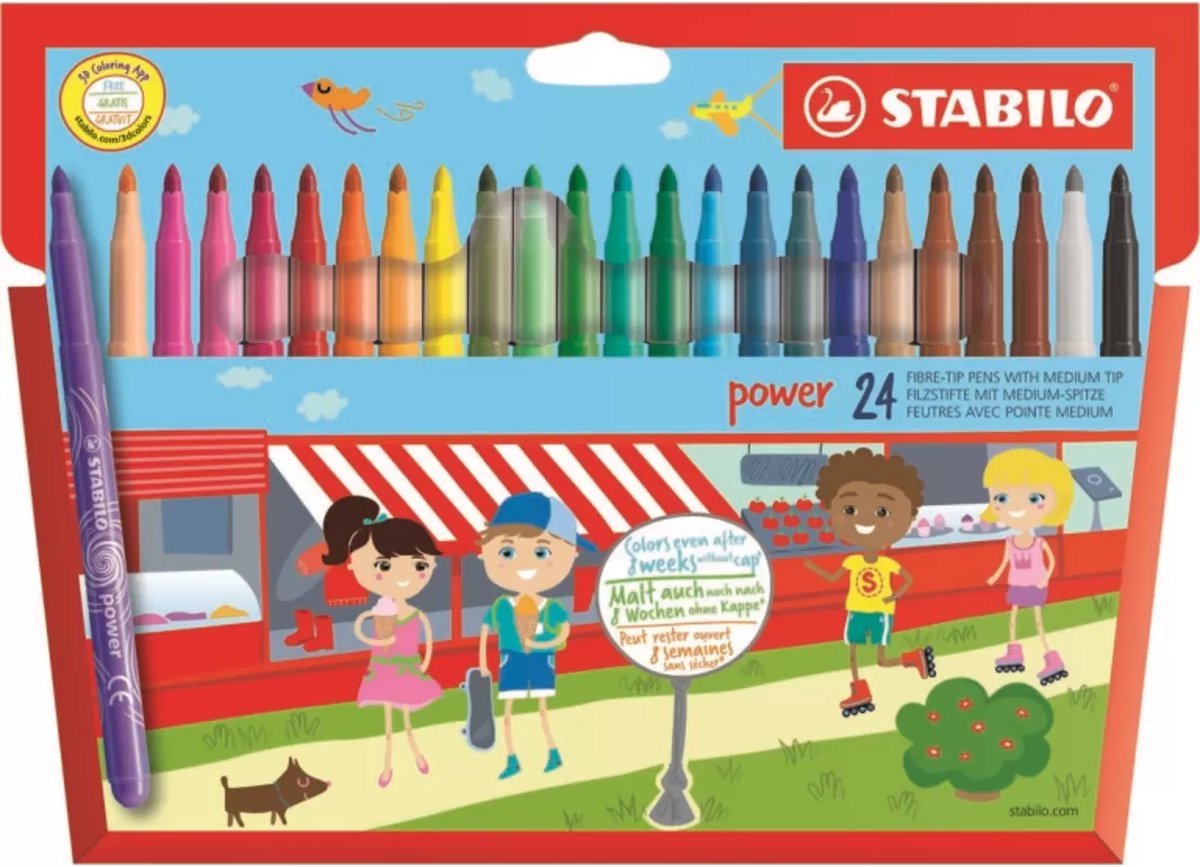 STABILO Power 24 Viltstiften - Set in Etui