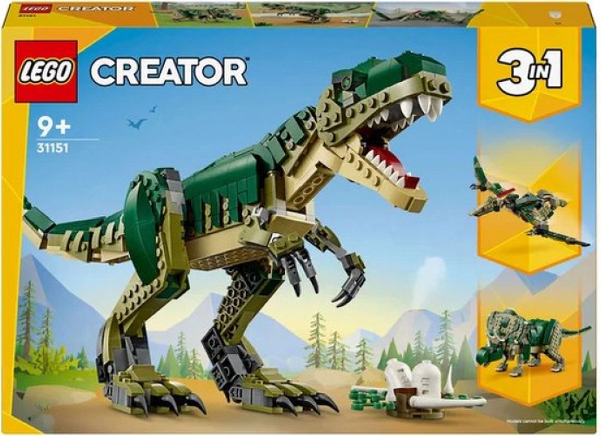 LEGO Creator 3in1 T. rex Dinosaurus Bouwset - 31151