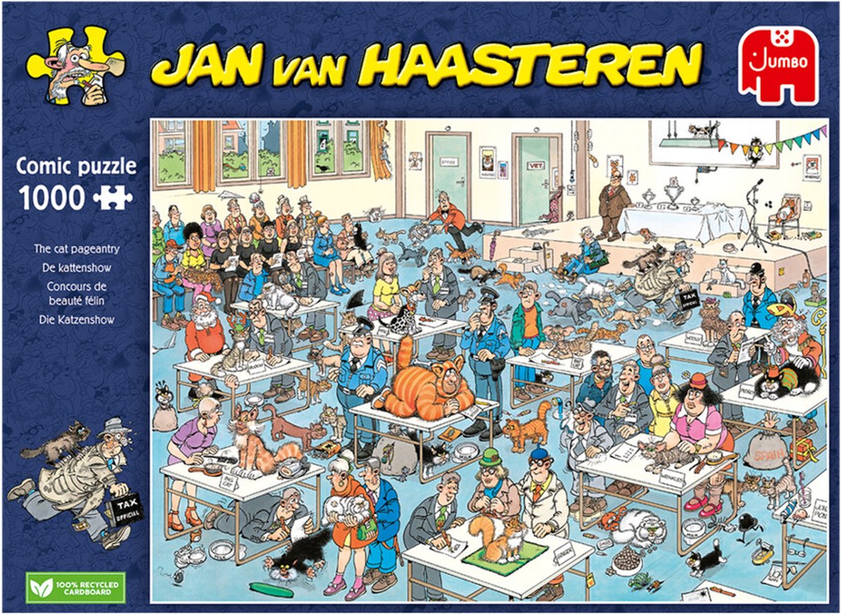 Jan van Haasteren - De Kattenexpositie Puzzel 1000 Stukjes