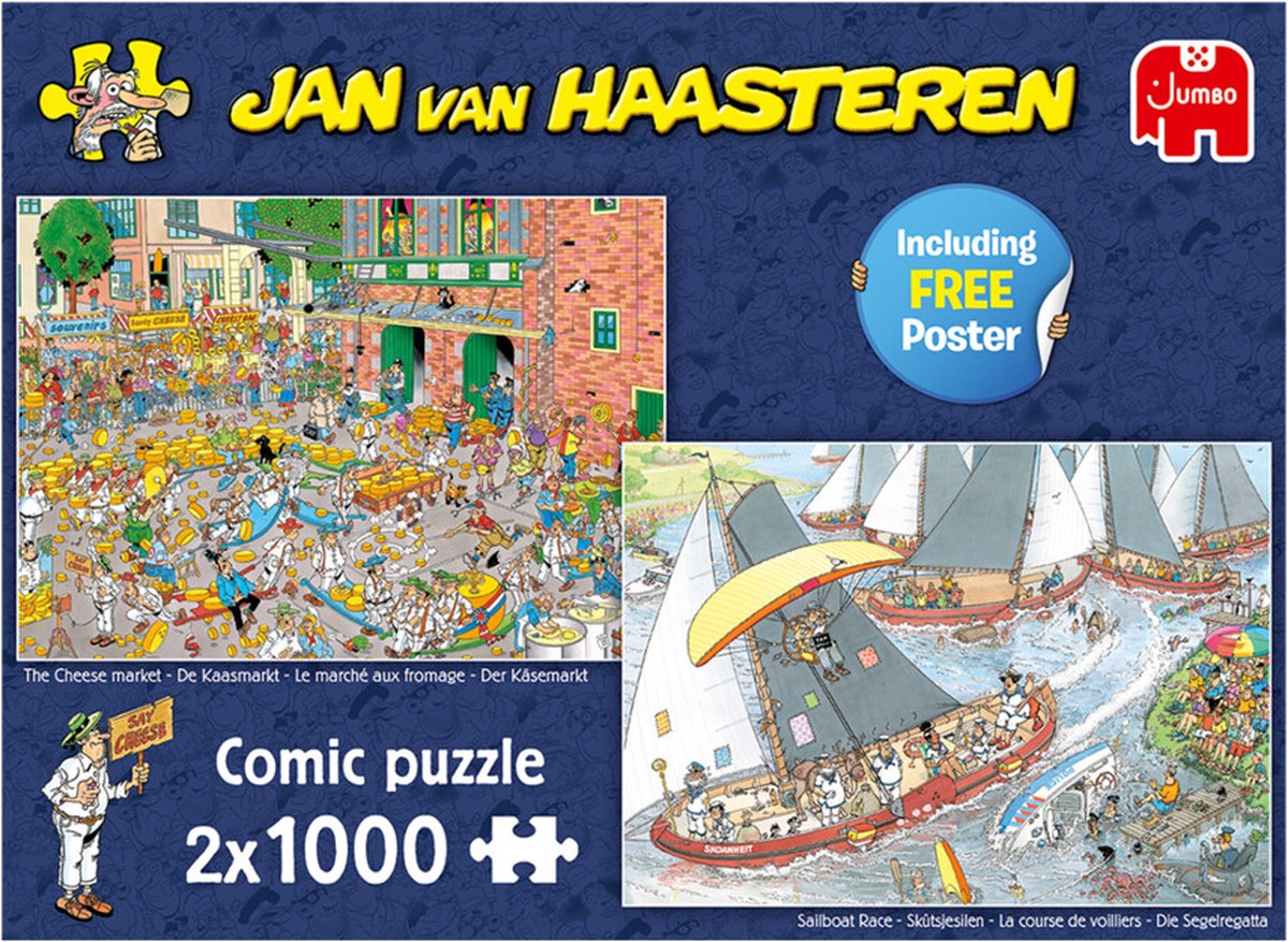 Jan van Haasteren Kaaspuzzel & Skûtsjesilen - 2x1000 stukjes