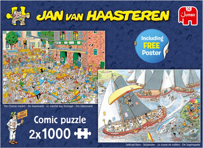 Jan van Haasteren Kaaspuzzel & Skûtsjesilen - 2x1000 stukjes