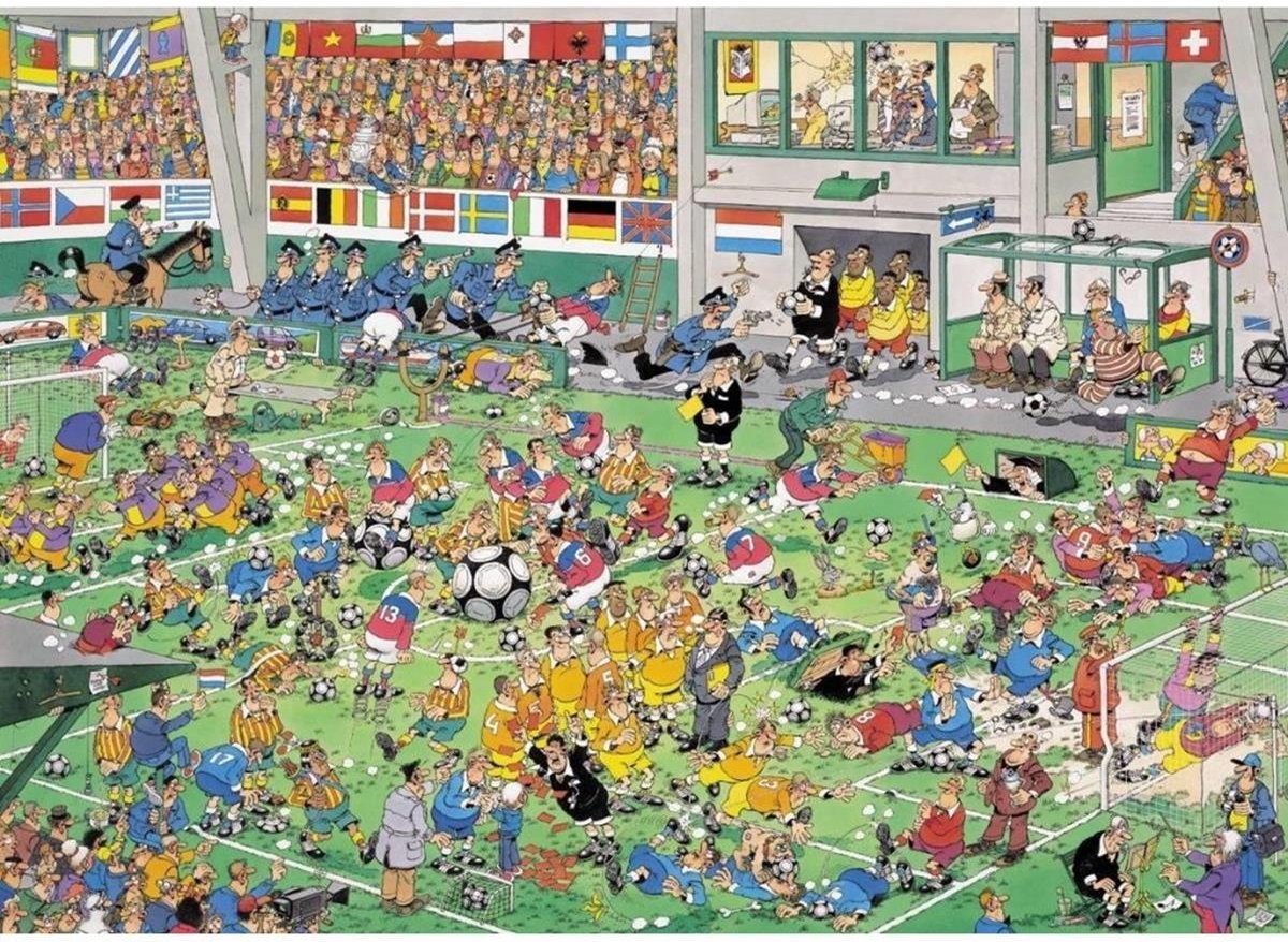 Jan van Haasteren Voetbalkampioen Puzzel 1000 Stukjes