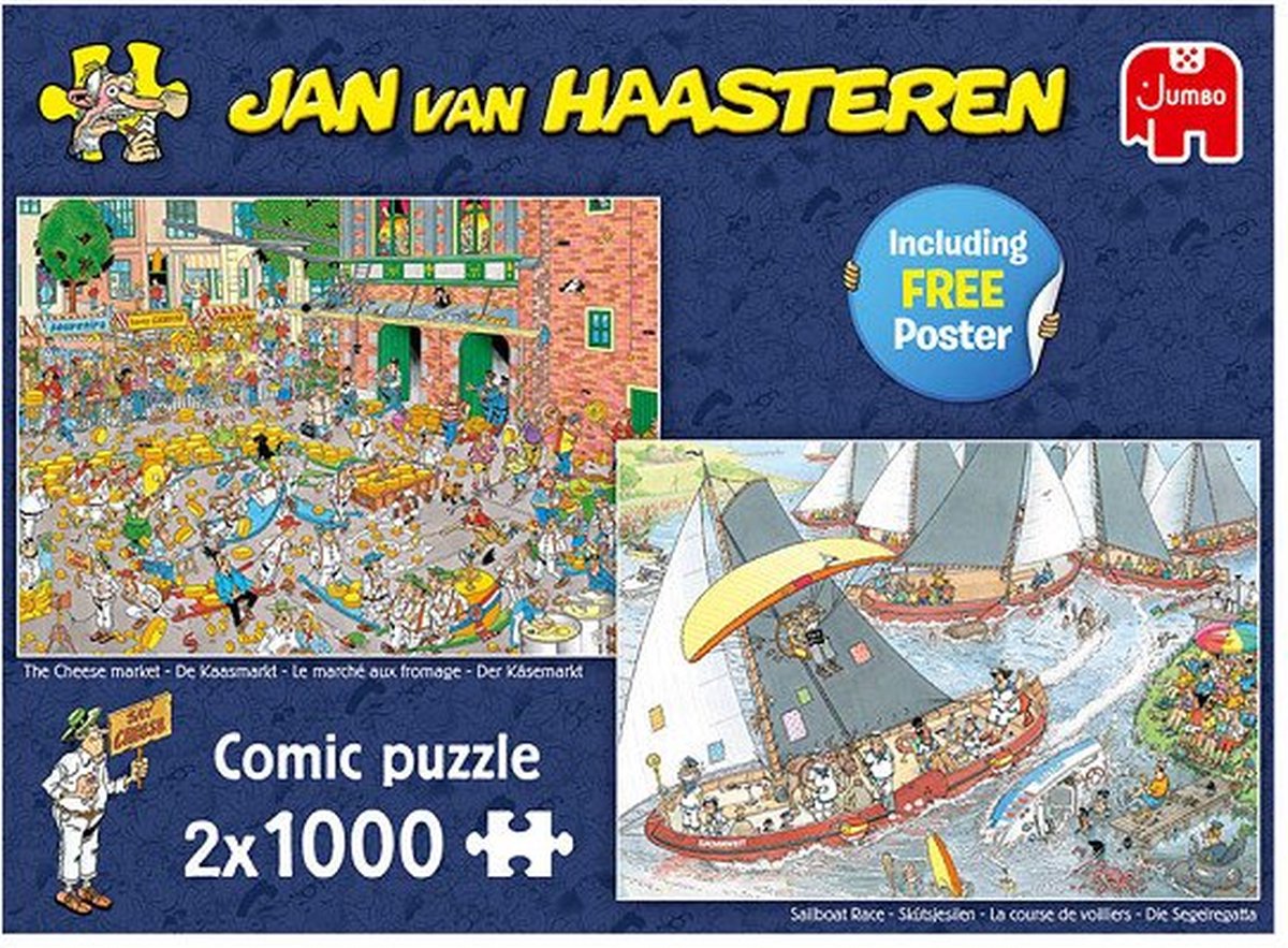 Jan van Haasteren Kaaspuzzel & Skûtsjesilen - 2x1000 stukjes