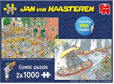 Jan van Haasteren Kaaspuzzel & Skûtsjesilen - 2x1000 stukjes